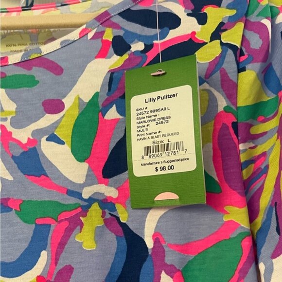NWT Lilly Pulitzer Marlowe dress in multi colored floral print - Picture 4 of 5